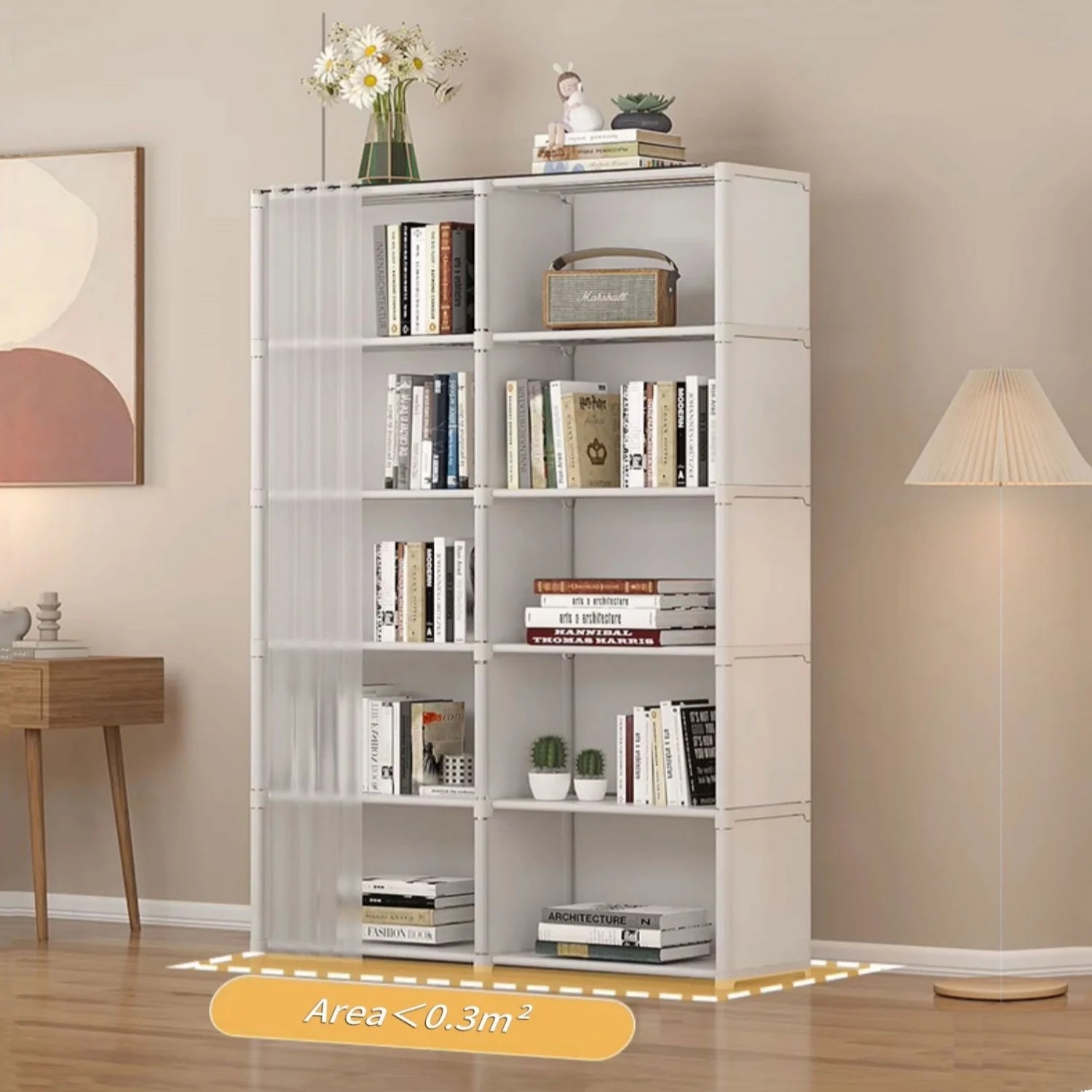 Armoire à rideau avec 6 niveaux de rangement – vue 4
