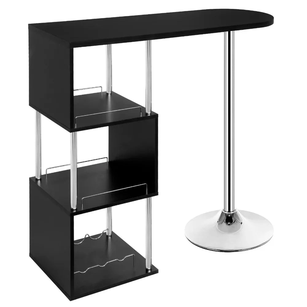 Table de bar haute à trois étagères avec plateau de 113 cm, visuel 10