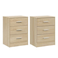 Lot de 2 tables de chevet à 3 tiroirs 39 × 54 cm