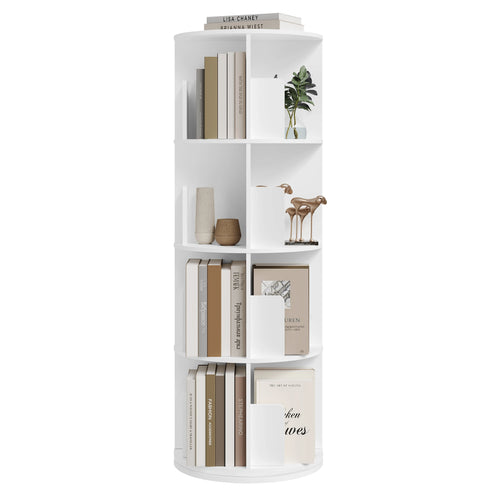 Bibliothèque pivotante à 4 niveaux, blanche