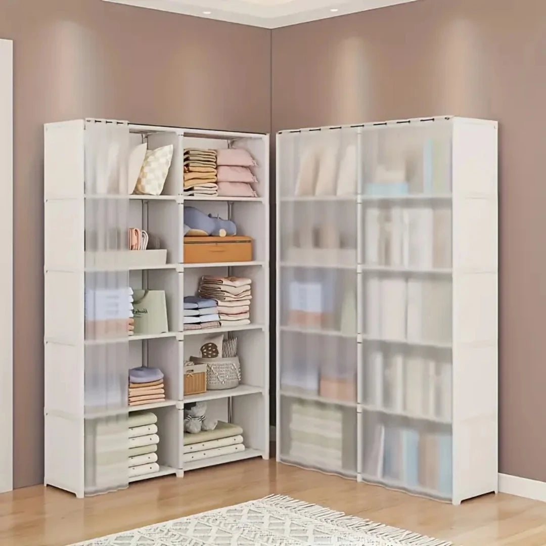 Armoire à rideau avec 6 niveaux de rangement – vue 3