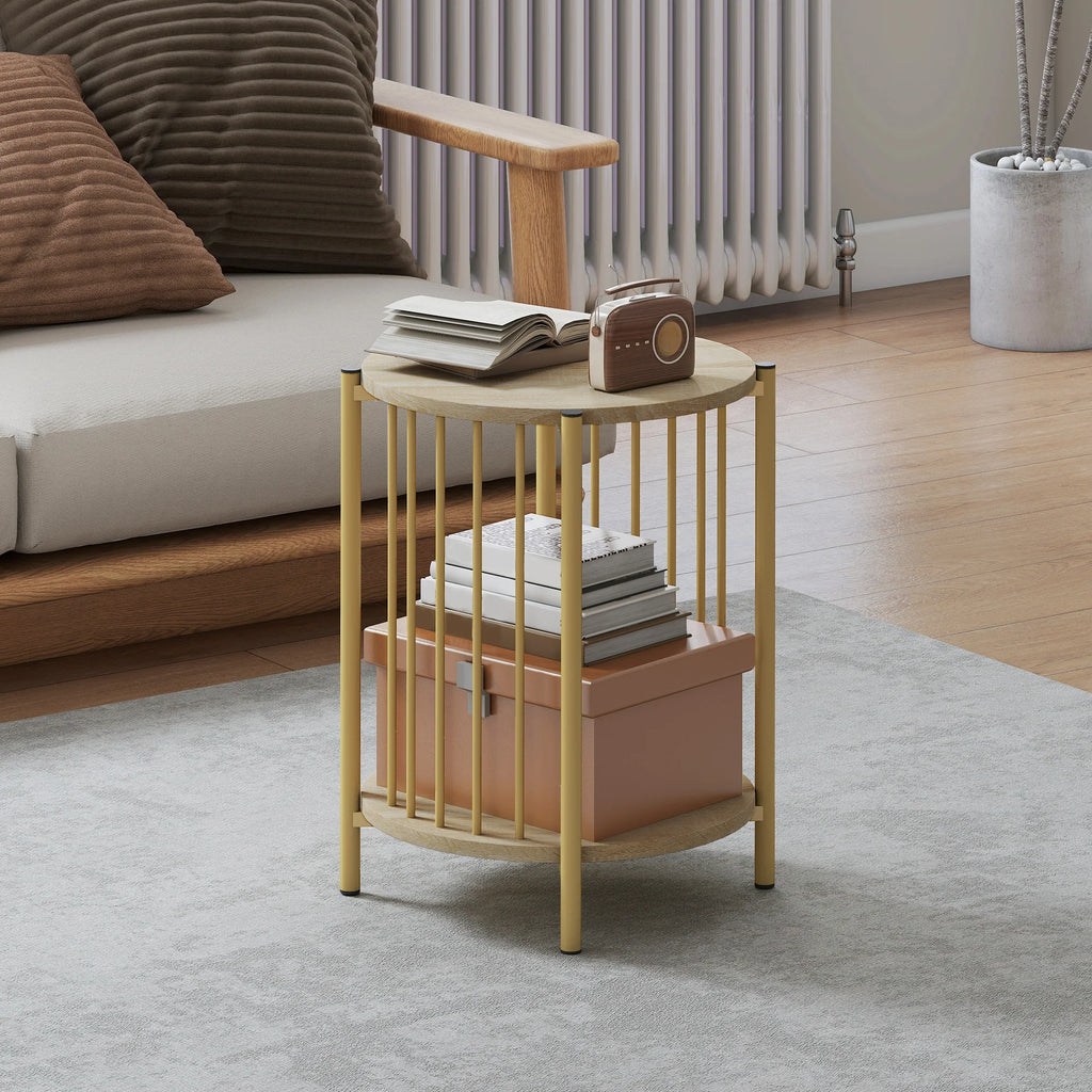 Table d’appoint ronde à 2 niveaux – Ø 41 cm – vue 2