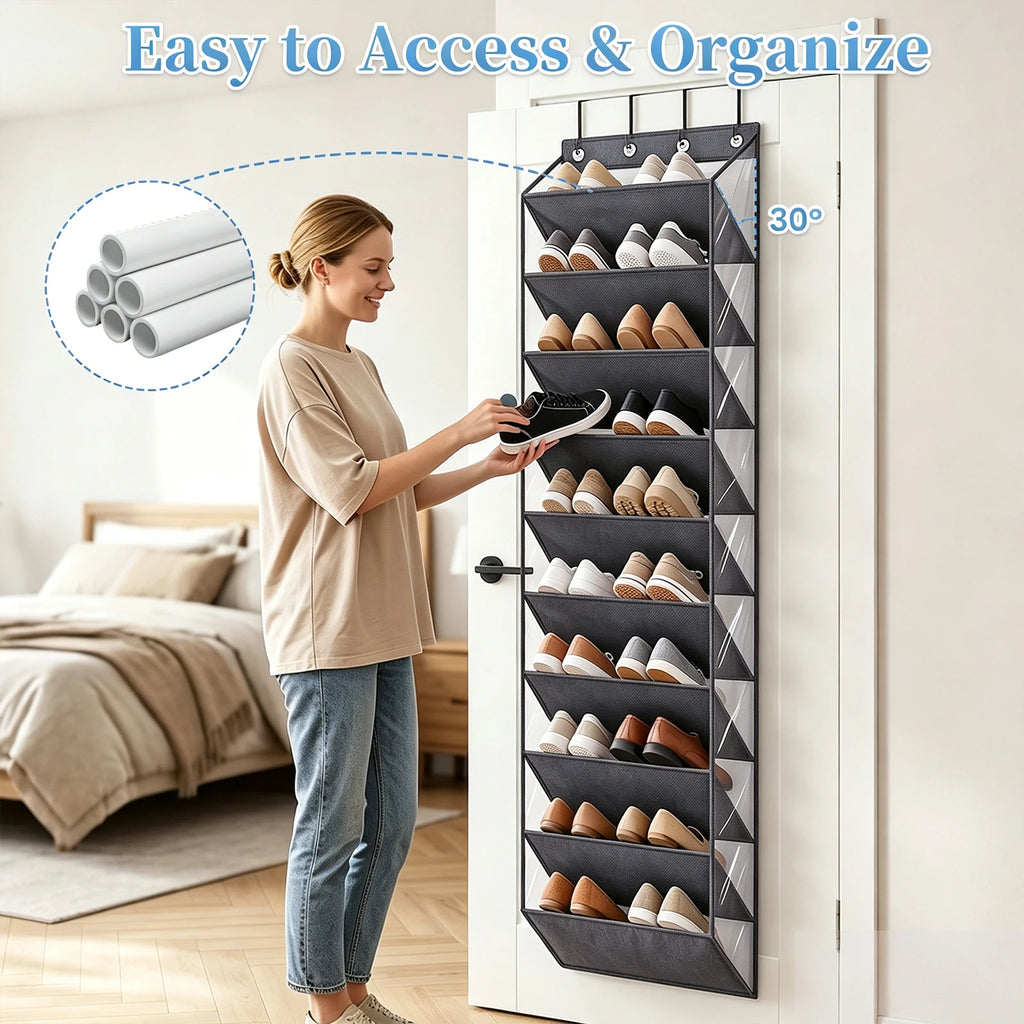 Rangement suspendu pour chaussures à dix poches, visuel 3
