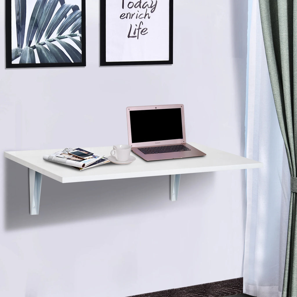 Table murale pliante 60 × 40 cm blanche