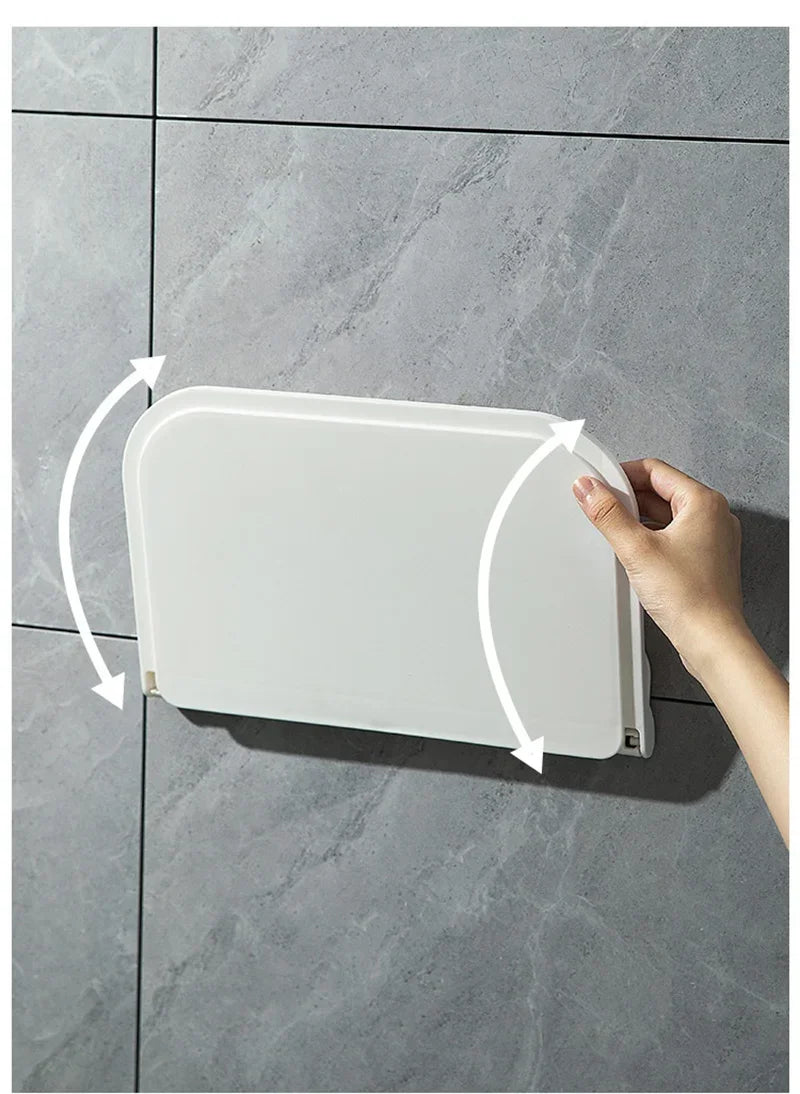 Étagère murale pliable de salle de bain sans perçage