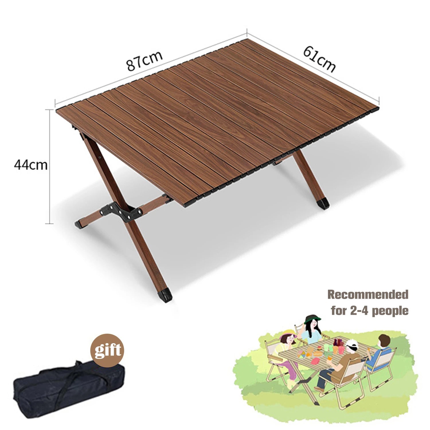 Table de camping pliante en aluminium jusqu’à 150 kg