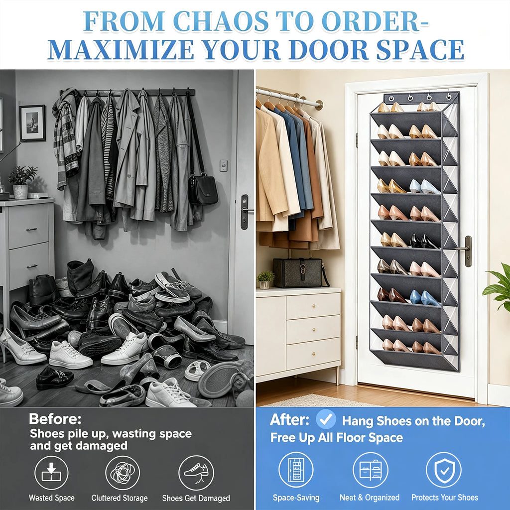 Rangement suspendu pour chaussures à dix poches, visuel 5