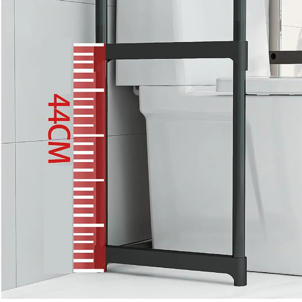 Étagère WC autoportante blanche en métal pour salle de bain, visuel 7