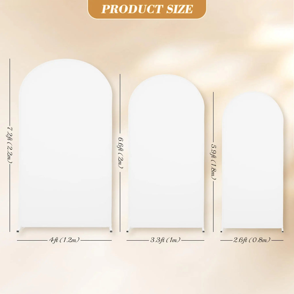 Housse textile extensible coloris champagne pour arche de cérémonie, visuel 3