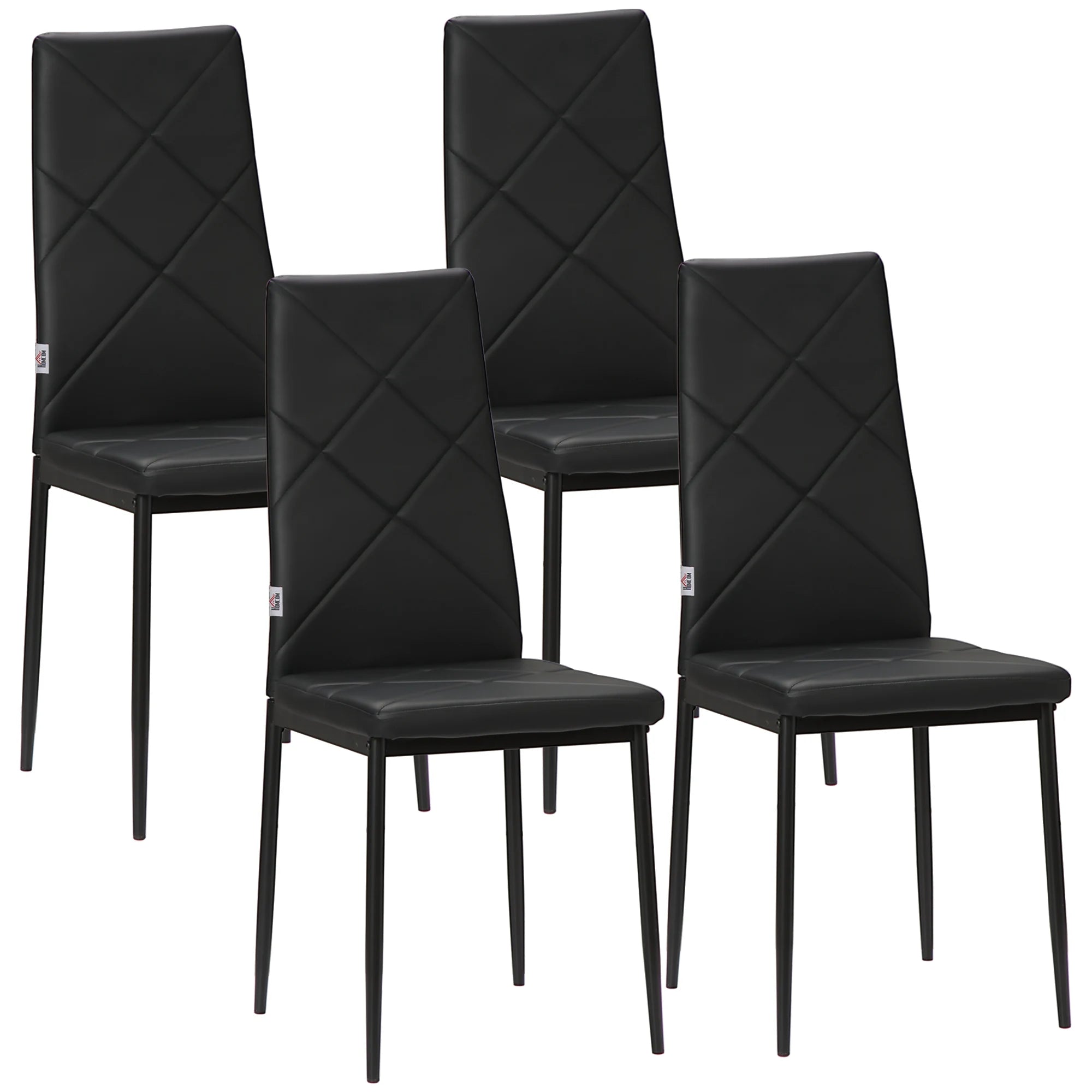 Lot de 4 chaises de salle à manger en simili cuir