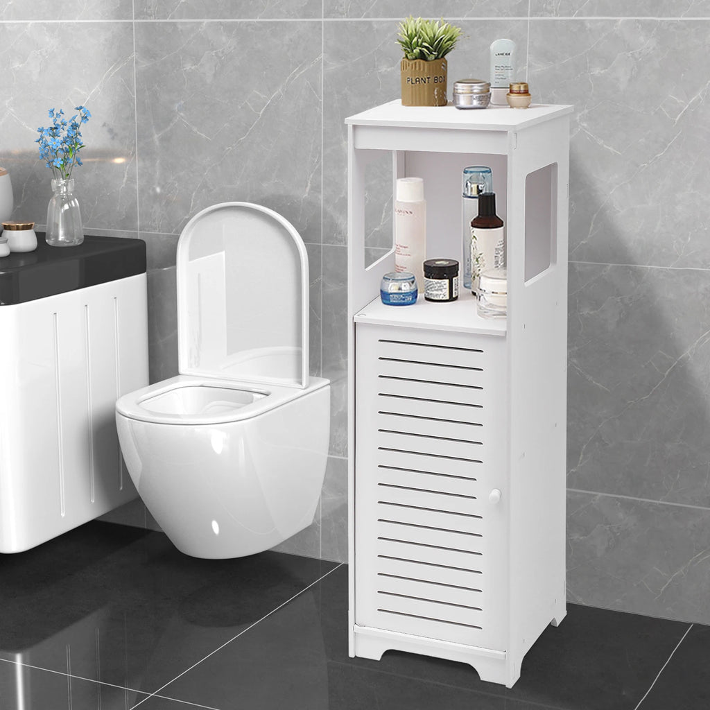 Meuble de salle de bain 4 niveaux en PVC 28 × 25 × 90 cm