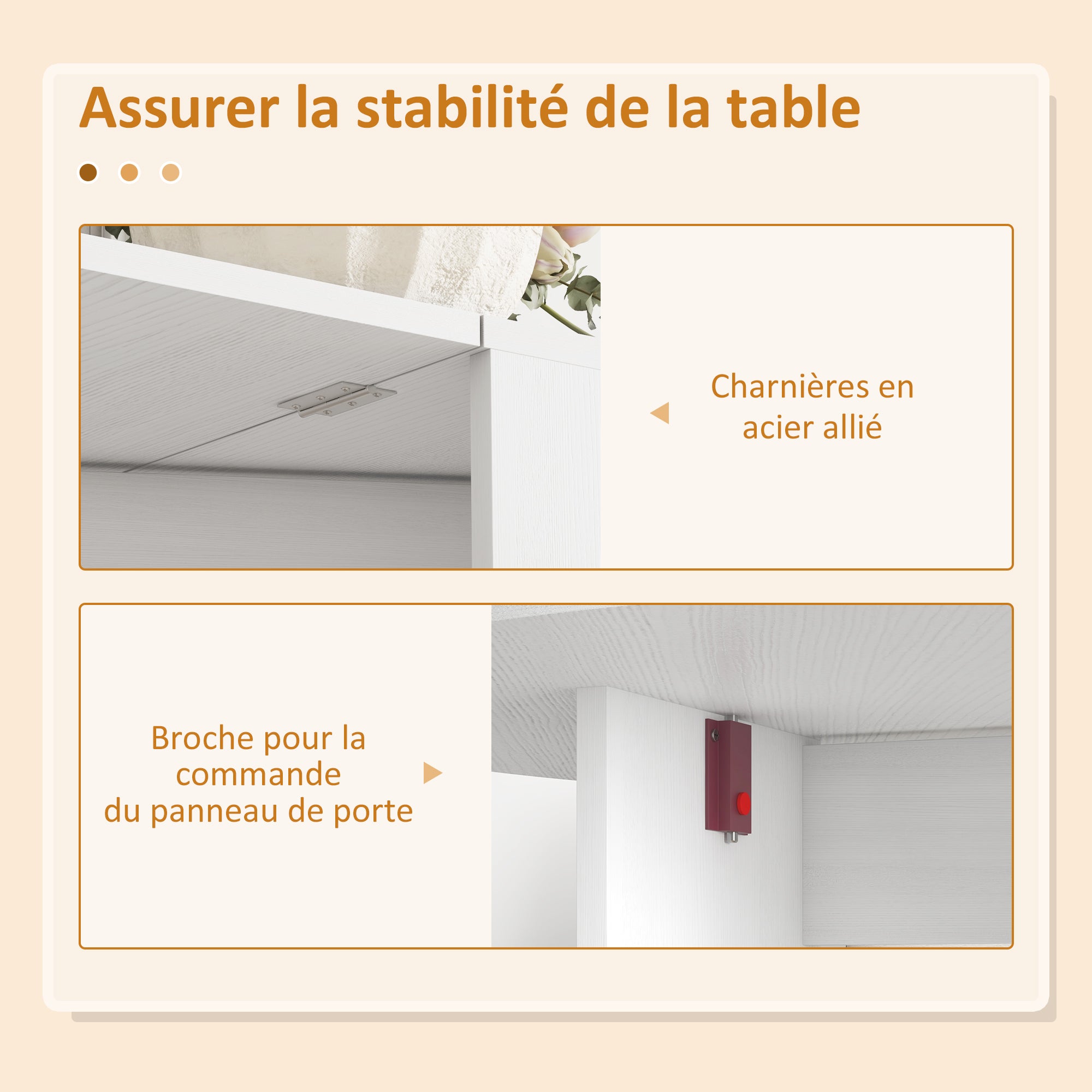 Table à manger ovale pliante jusqu’à 6 personnes