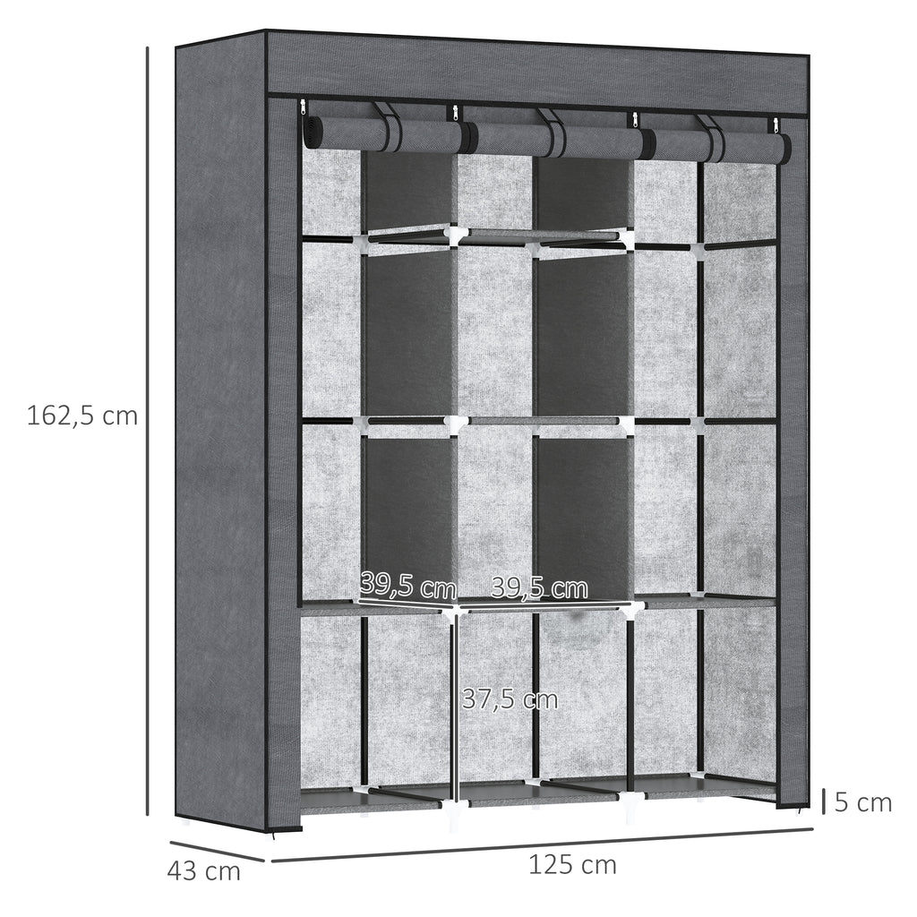Armoire penderie en tissu – 125 × 43 × 162,5 cm – vue 11