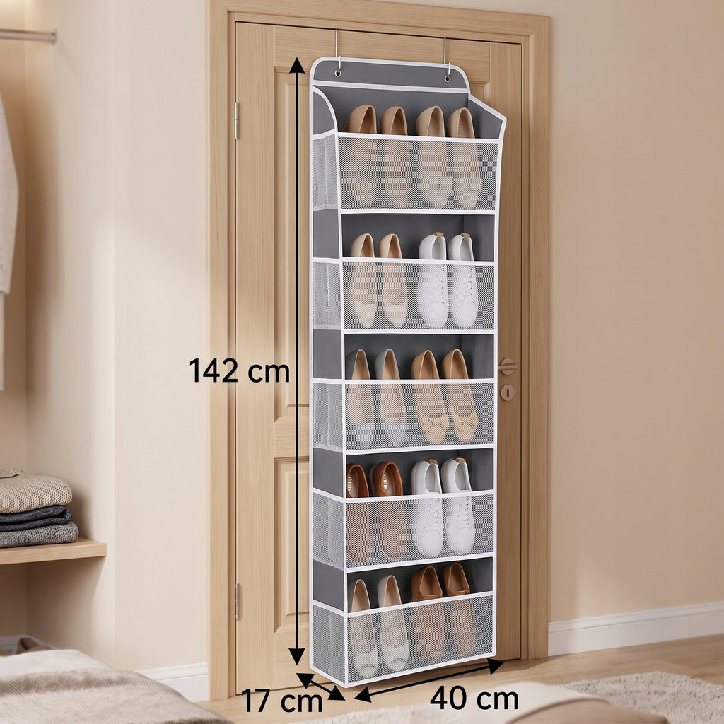 Organisateur de porte gris à 5 niveaux