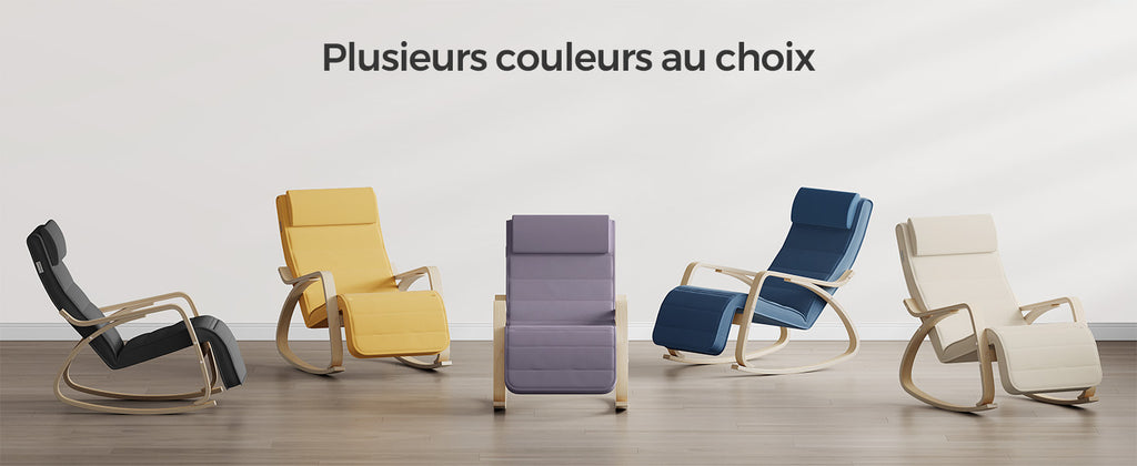 Fauteuil à bascule avec repose-pieds réglable 5 positions