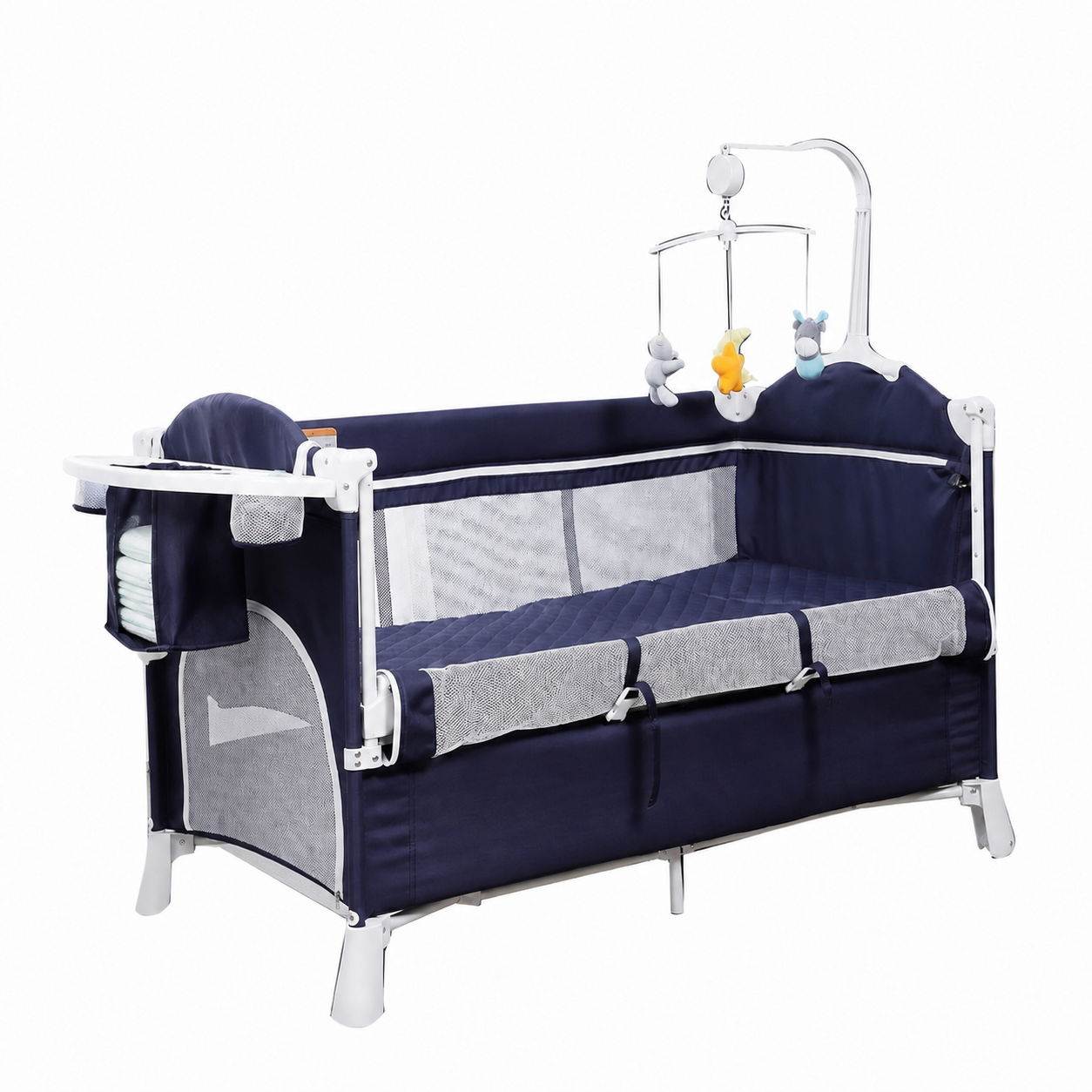 Lit parapluie bébé multifonction bleu marine