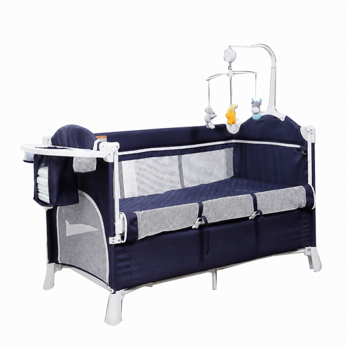 Lit parapluie bébé multifonction bleu marine